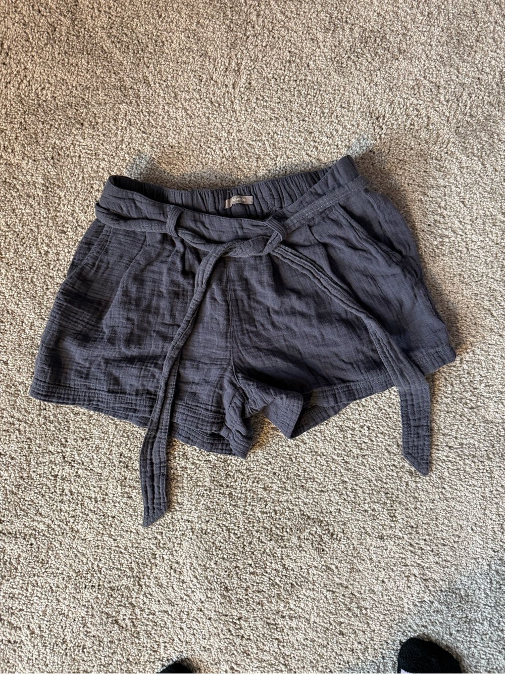 Maurices Navy Tie-Waist High-Rise Shorts